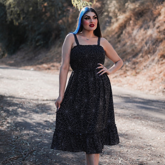 Black Widow Midi Dress Backstitch Bruja Black Widow Midi Dress Backstitch Bruja