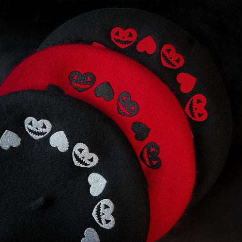 Love Embroidered Berets