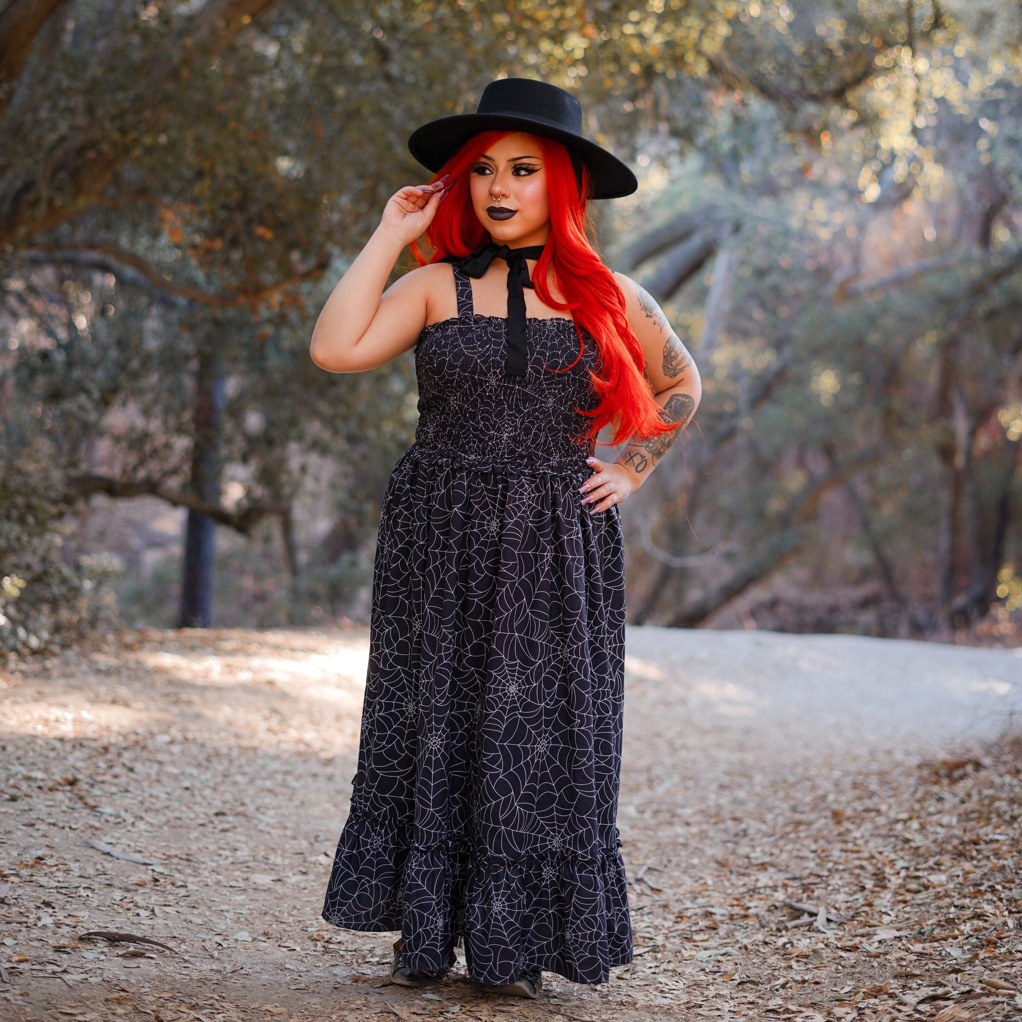Black Widow Midi Dress Backstitch Bruja Black Widow Midi Dress Backstitch Bruja