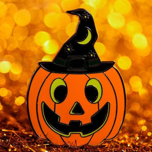 Pumpkin Witch Enamel Pin